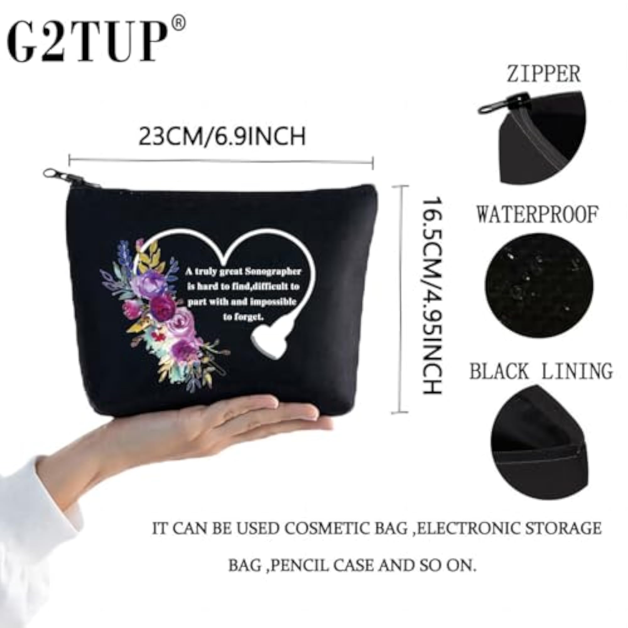 Sonographer Accessories Pouch, Black